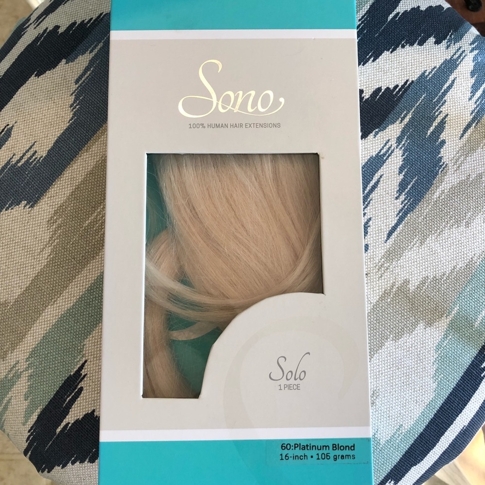 Sono Solo 16” Platinum 100% human hair extension